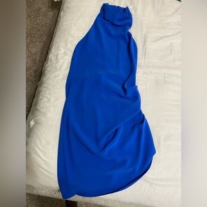 Amanda Uprichard Cobalt Blue Asymmetrical Dress